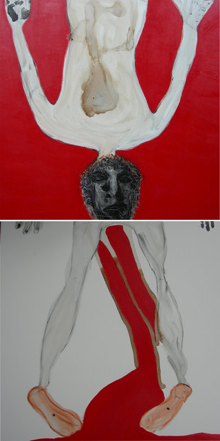 schmerz & leid diptych, 2007

200x100cm, mixed media