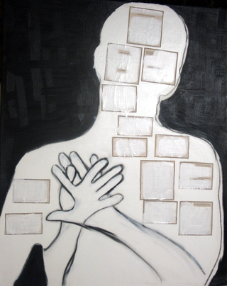 thinking, 2004

61x77cm, mixed media on canvas